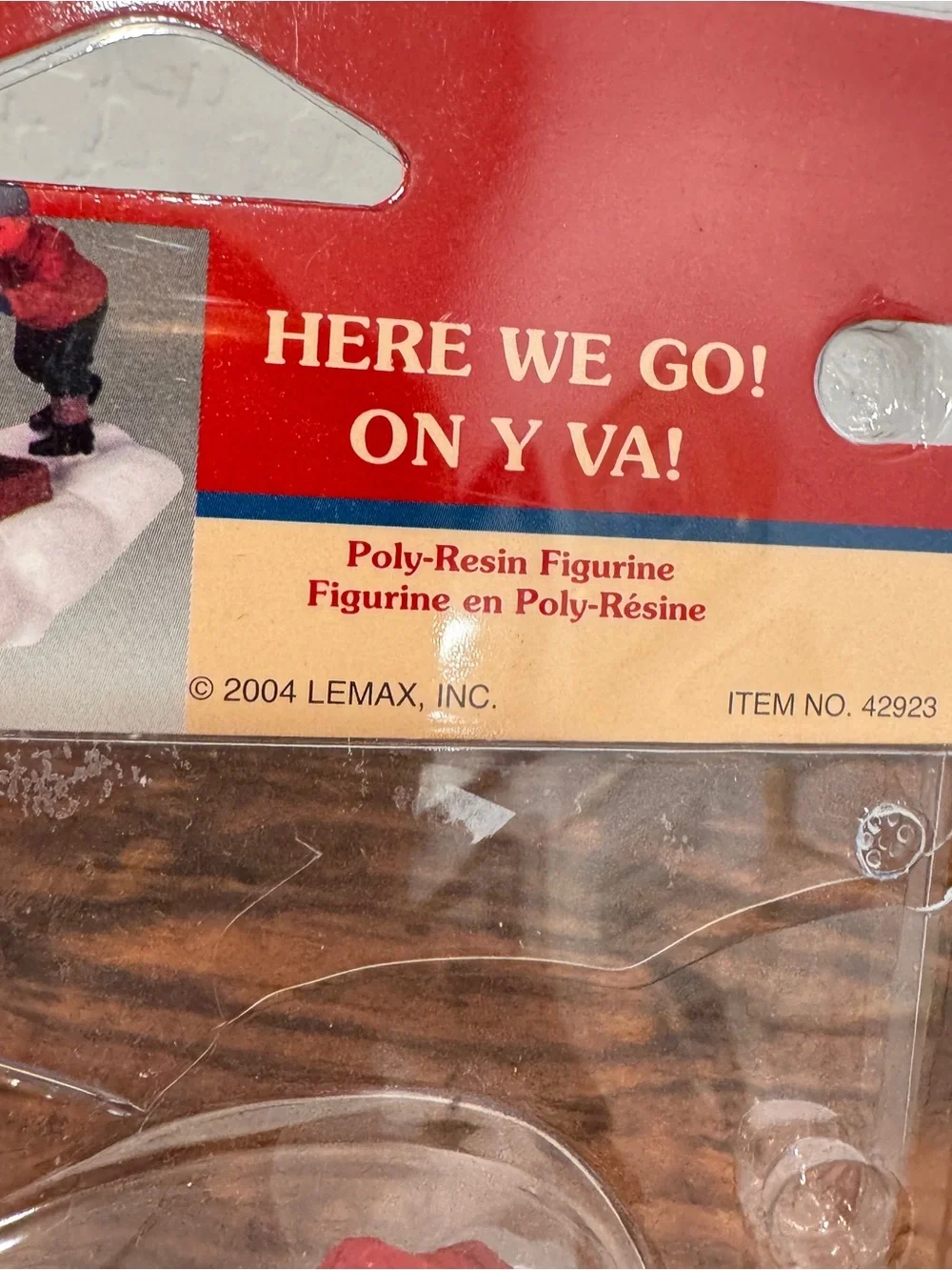 LEMAX Village Collection Here We Go! On Y Va! Sled Figurine 2004 Poly Resin New
